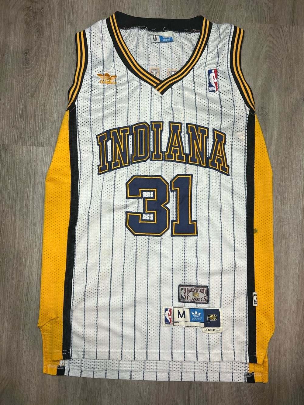 Adidas Indiana Pacers Reggie Miller #31 Classics Pinstripe Jersey A155